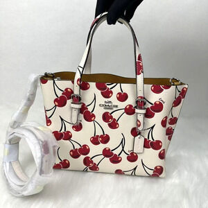 COPY - Coach Mollie Tote Bag 25 Crossbody With Cherry Print In Leather NWT CY695
